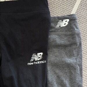 New Balance Bundle black gray Leggings lot Girl S 7/8